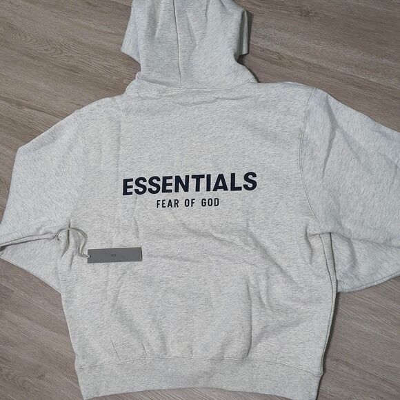 Fear of God Essentials Hoodie Light Heather Grey – Size S – Authentic - Picture 4 of 6